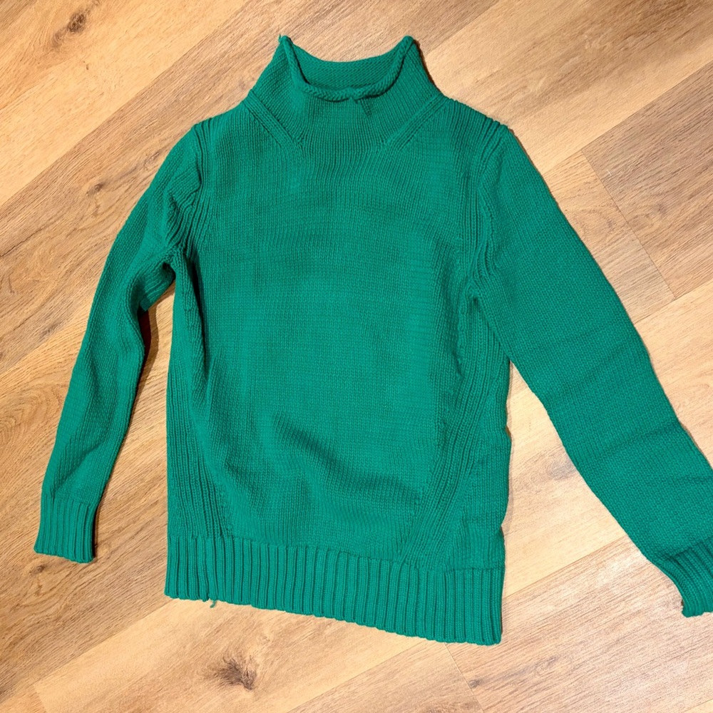J. Crew Rollneck‎ Green Women's Sweater sz XS
